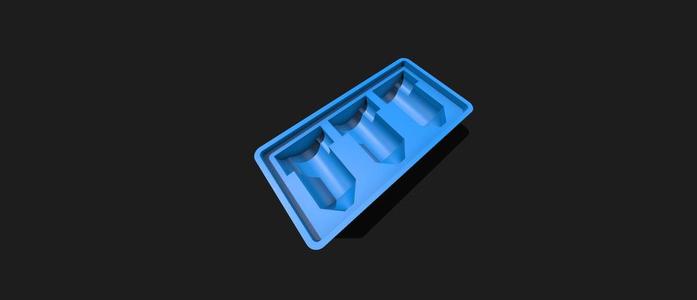 Gridfinity K1C Rubber Hotend Covers 1x2 Tray w Magnets