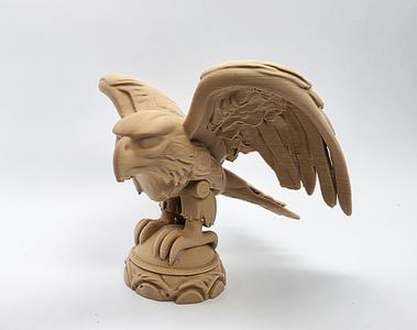 Wood Carved Bird of Prey