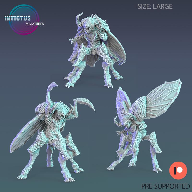 Mutant Wasteland Insectoid Set / Space Insect Warrior / Winged Cyberpunk Soldier / Alien Jungle Army / Cosmic Beast Fighter / Trooper Attack / Sci-Fi Encounter