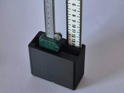Holdiper - Gridfinity Calipers holder + ruler slot