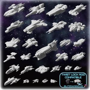 28 Starship STLs for Space Games