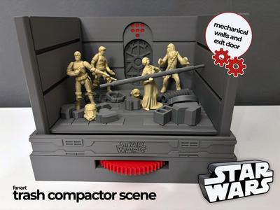 Star Wars Trash Compactor Diorama – Movable