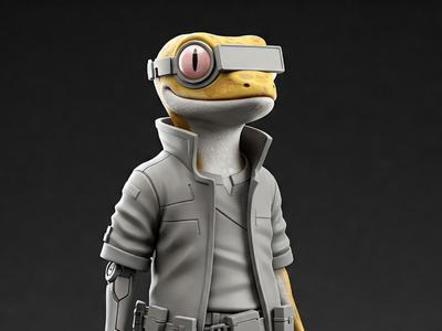 Cyberpunk Gecko