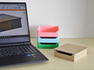 Stackable Catch All Tray With Lid