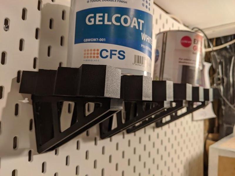 Citadel Tool Rack Shelf Bracket - Skadis Pegboard