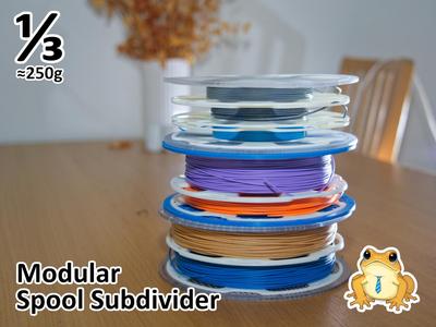 Re-engineered ⅓ Modular Filament Spool Subdivider