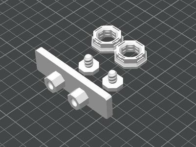 Multiboard Command Strip Mounts for Offset Snap