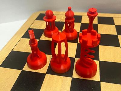 Truss-work Chess Set