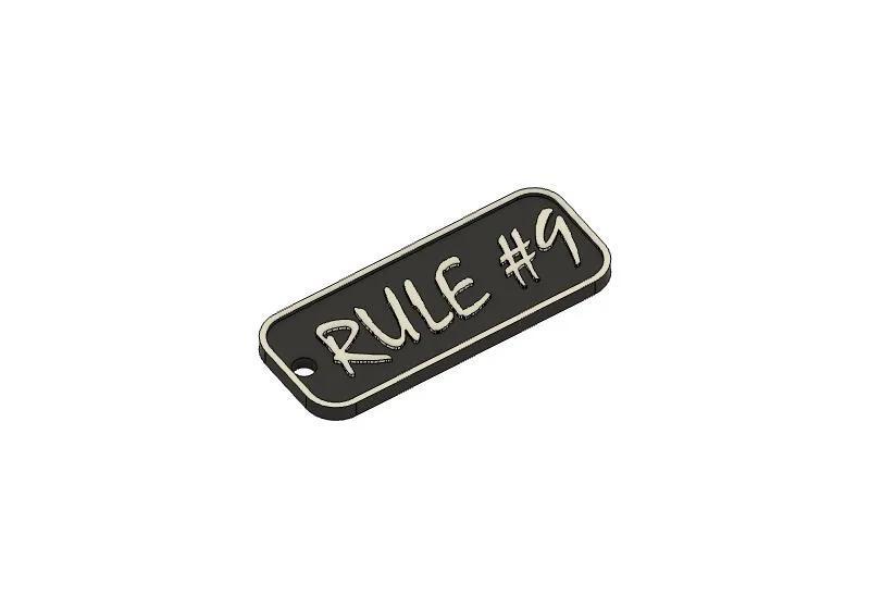 rule #9 keychain tag   