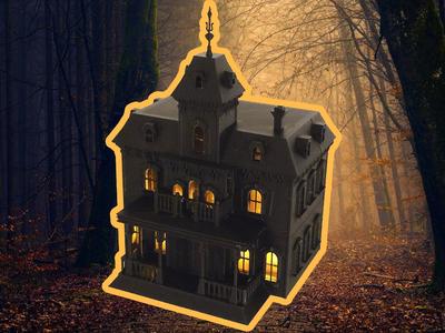 Haunted Manor. Spooky, Candlelit Atmosphere