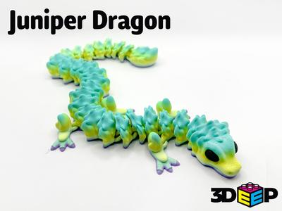 Flexi Juniper Dragon - Print in place No supports