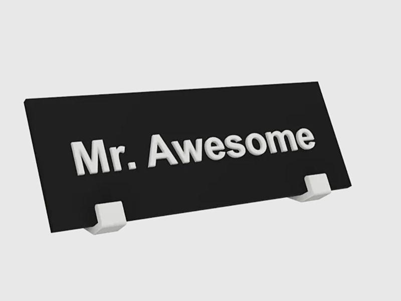 Name Plate Stand