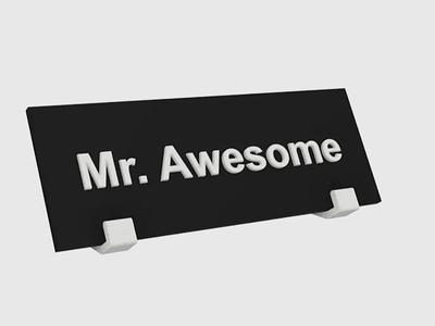 Name Plate Stand