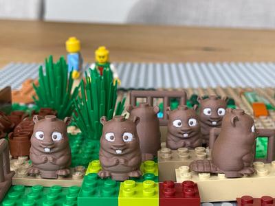 Lego compatible beaver