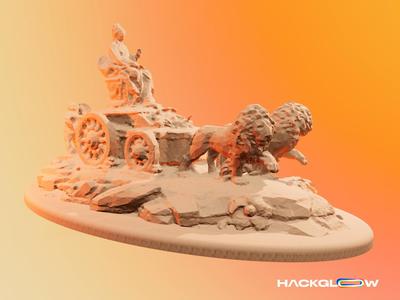 Fountain of Cybele (Low Poly) | Madrid, Spain 