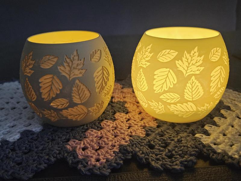 Tealight with fall decor