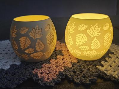 Tealight with fall decor