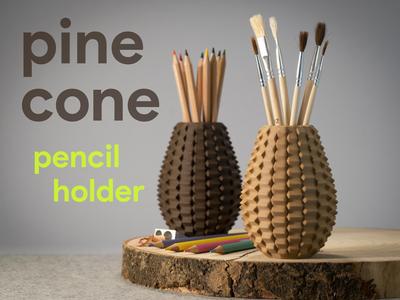 Pine Cone Pencil Holder
