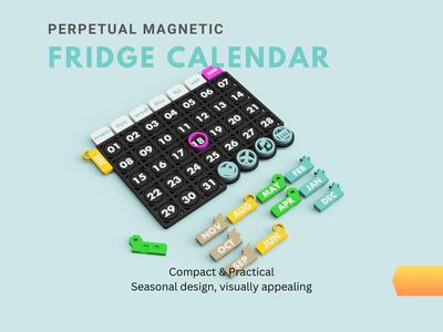 Perpetual Magnetic Fridge Calendar
