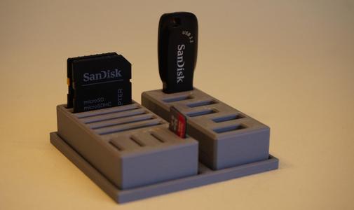 SD Card and USB Stick Holder