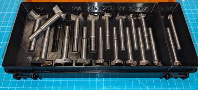 Forstner Drill storage for Gridfinity
