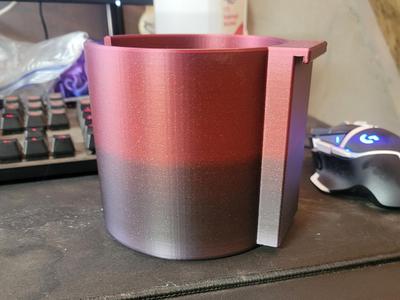 cup holder for thin lip of tool box top