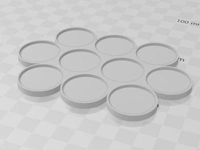Movement Trays for 25mm Bases for Wargaming 1x5 and 1x10