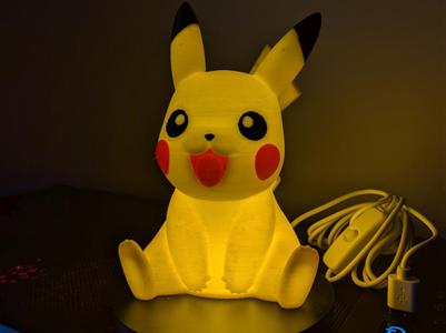 Pikachu Lamp with LED Kit-001 Color Added