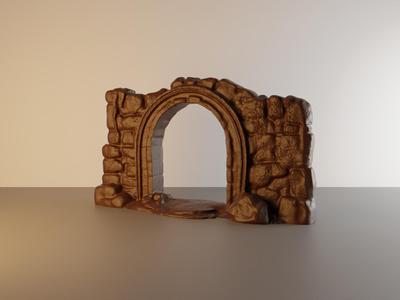 Ruined stone gate / portal for tabletop wargaming