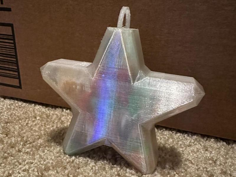 Clear Star Ornament