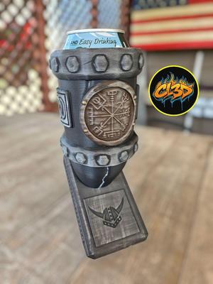 Viking Horn Can Koozie - Viking Runes