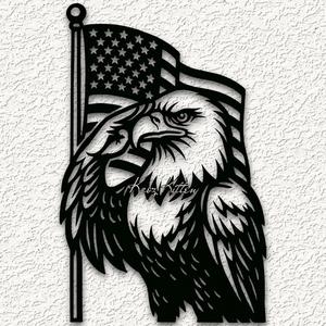 AMERICAN EAGLE FLAG 4 WALL ART HOME DECOR
