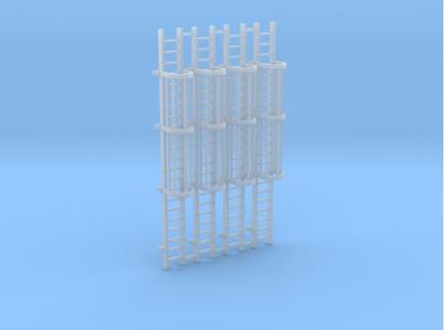 N Scale - (4) 20' Caged Ladder for Platform