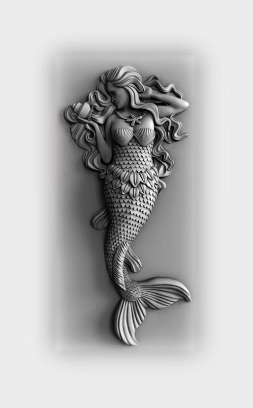 Sea Siren Mermaid lithophane