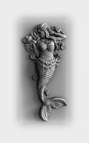 Sea Siren Mermaid lithophane