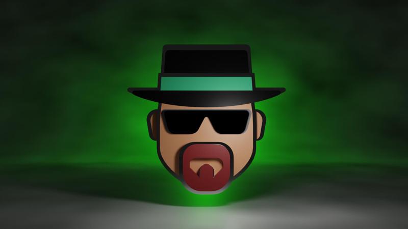 Heisenberg Logo Flat Facec