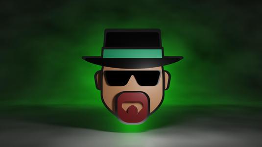 Heisenberg Logo Flat Facec