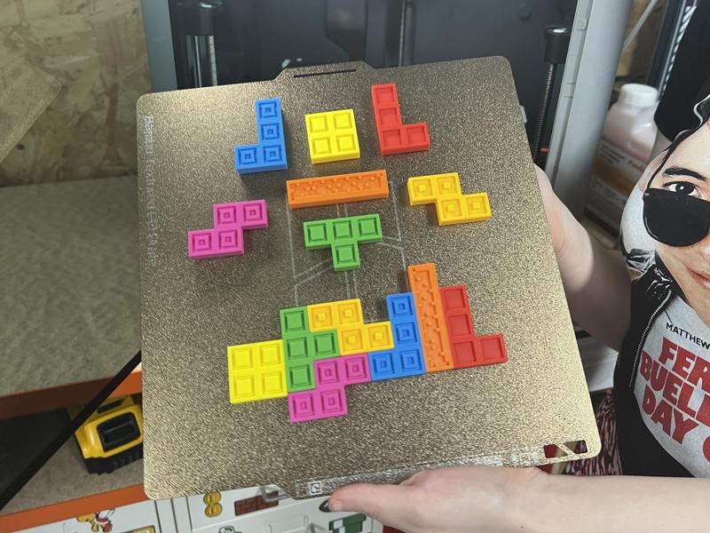 Single Color Tetris Tetromino Magnets (7-designs)
