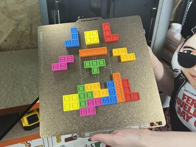 Single Color Tetris Tetromino Magnets (7-designs)