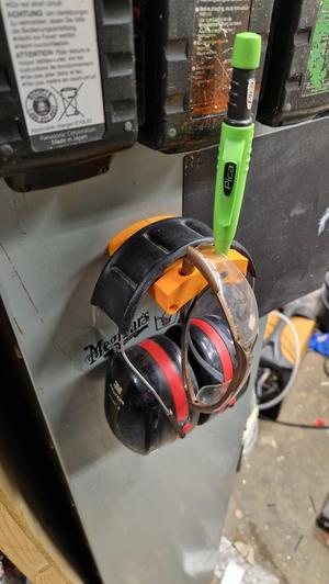 Wall - Mounted Headset & Safety Glasses Holder