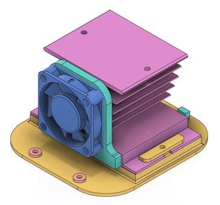 Qidi Plus 4 SSR and Fan Mount for Tall Heatsink V1.0