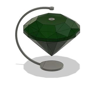 Sonic's Master Emerald , Giant Polished Gemstone with mount