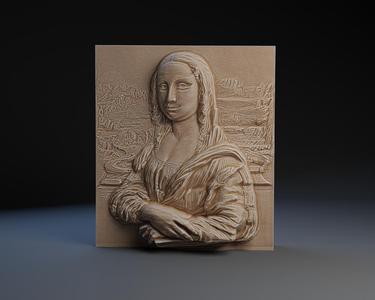 3d Mona Lisa Plaque