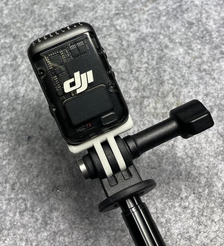 Holder/Adapter for DJI Mic 2 with Action Cam Mount Compatibility