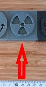 Leather Stamp  - Radioactivity Warning - 40mm diameter