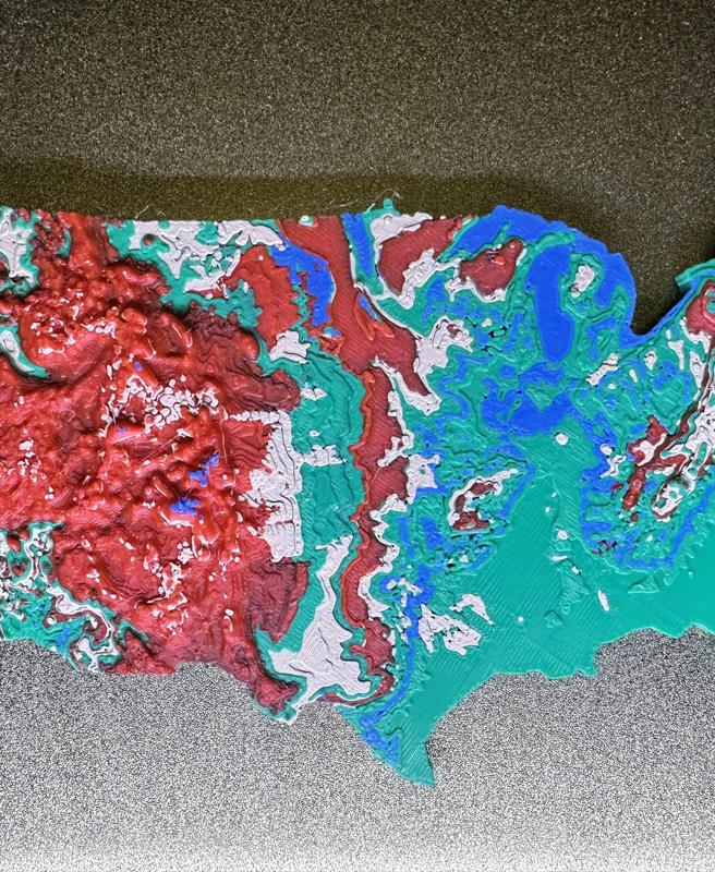United States 3D Topographic Map