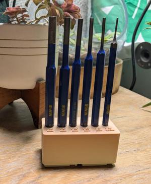 Irwin 6 Piece Pin Punch Set - Gridfinity Bin
