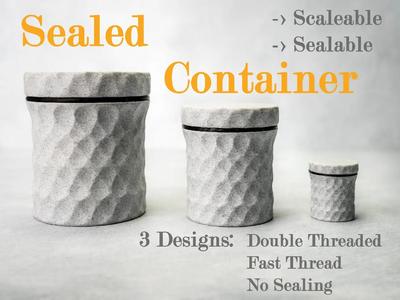Container - Sealable, Screwable, Scaleable & Strong ! 3 Versions !   