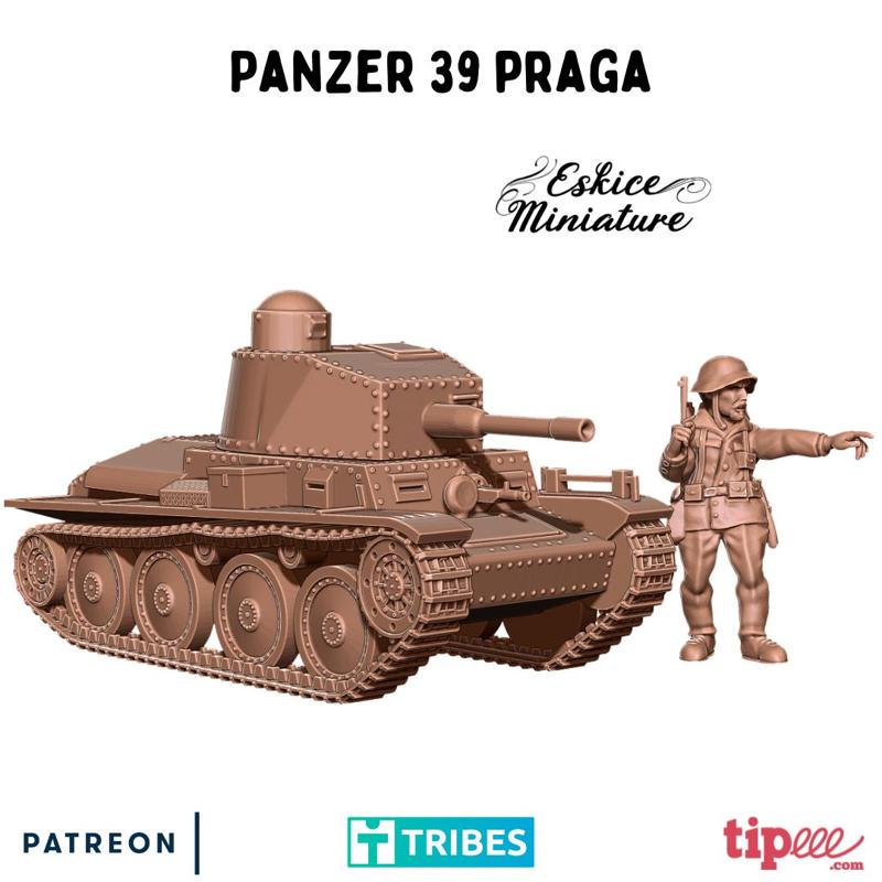Panzer 39 praga - 28mm for wargame