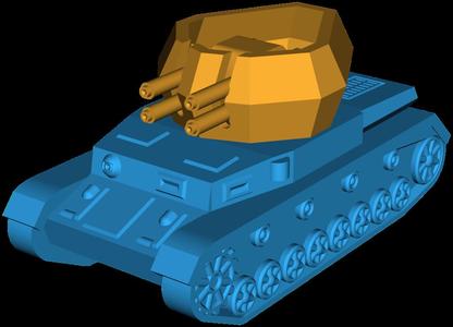 FlakPz 4 Wirbelwind - Rotating Turret [1:80 scale]